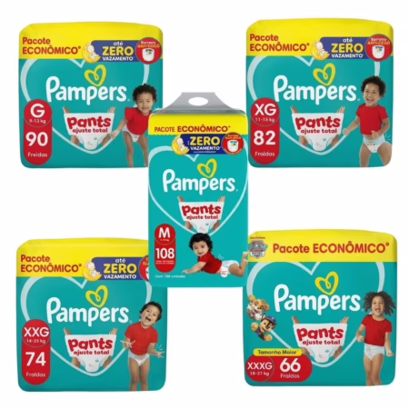 Fraldas Pampers Pants Ajuste Total • A