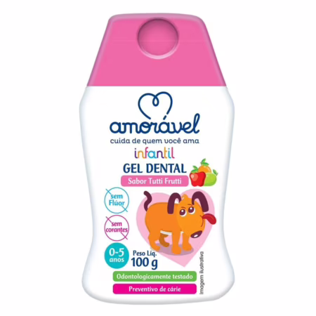 Gel Dental Infantil Amorável Tutti-Frutti Sem Flúor 100g
