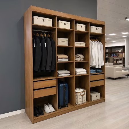 Guarda-roupa Closet 4 Gavetas 216 Cm Venus Madesa Gl Cor Rustic