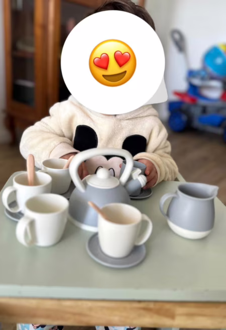 Jogo de Chá Baby Gourmet Bege com 15 Peças