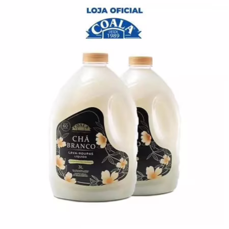 Kit 2 Lava Roupas liquido Coala Laundry Chá Branco 3L cada