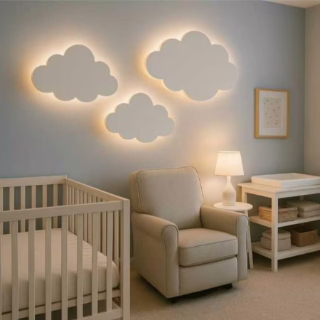 🛍️ Kit 3 Luminárias Nuvem MDF Led