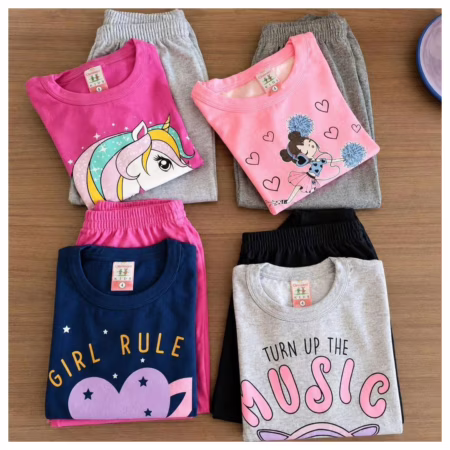 Kit 8 Peças Moletom Menina Infantil Inverno