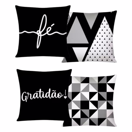 🆘Kit c/ 4 Capas de Almofada Decorativas Modern Print 45x45 -