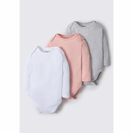 Kit com 3 Body Bebê Em Ribana Hering Kids