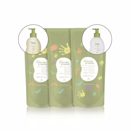 Kit Refis Shampoo e Condicionador Mamãe e Bebê (3 produtos)