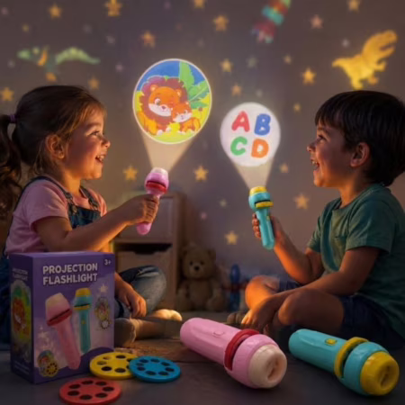 Lanterna Projetora com 3 Discos e 24 Imagens Sortidas