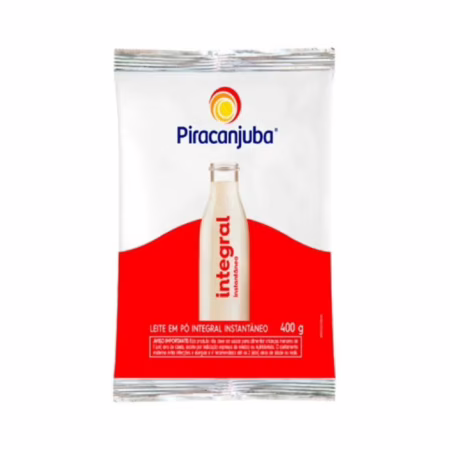 Leite Em Pó Integral Instantâneo 400g Piracanjuba