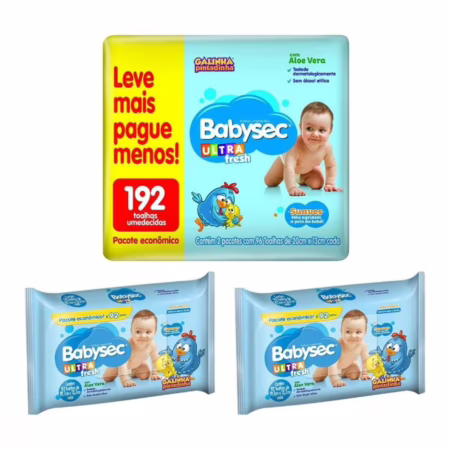 Lenço Umedecido Babysec 192 unidades • A