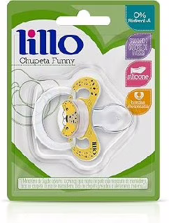 Lillo Chupeta Funny Animais Silicone Anatômico, Tam 2