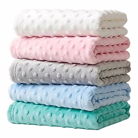 Manta Bebê Pipoquinha Antialérgica 1m x 80cm (2 Cores)