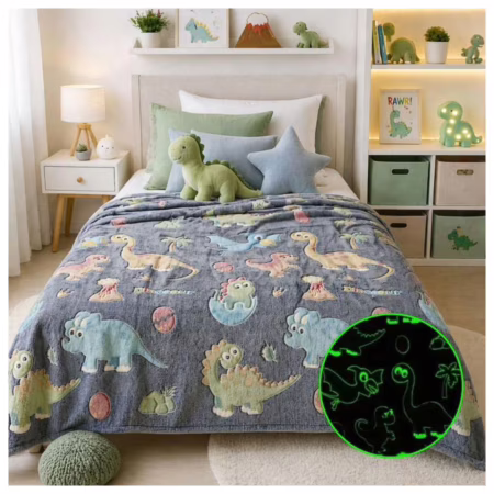 Manta Infantil Fluorescente Solteiro Coberta que Brilha no Escuro 2,00x1,50 mt