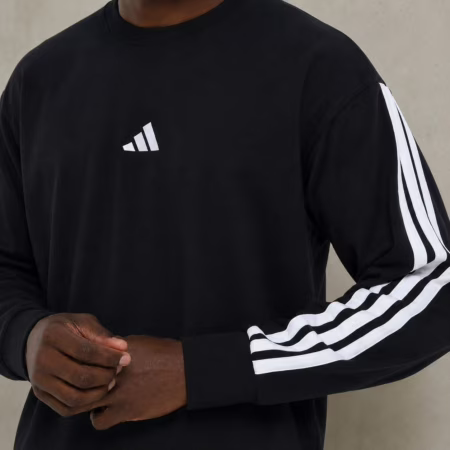 Moletom Adidas 3S Preto - Preto