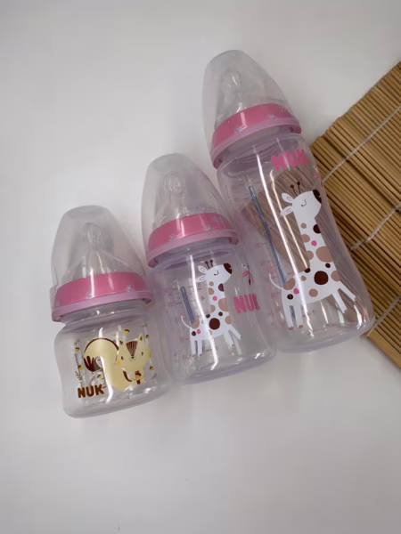 😍 NUK Kit Mamadeira Starter Fc 90 Ml S1/ 150 Ml S1/ 300 Ml S2 Girl Colorido