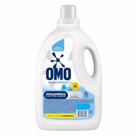 OMO Sabão Líquido Omo Puro Cuidado 5L