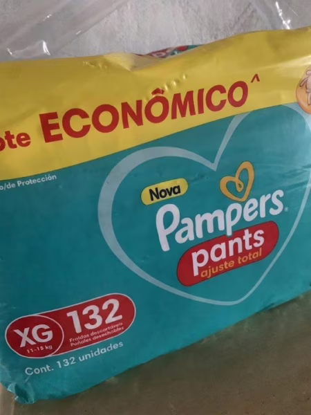 Pampers Ajuste Total Fralda XG 132 unidades