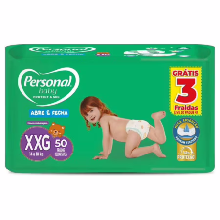Personal Fralda Soft & Protect Hiper XXG  50 Unidades