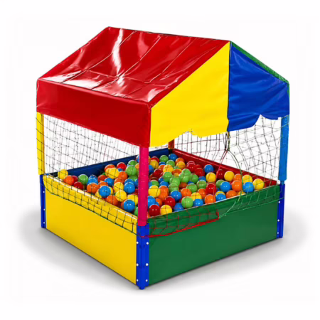 Piscina de Bolinhas Quadrada 1,00m Nacional Premium Colorida Playground