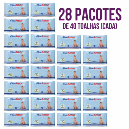 Toalha Umedecida Puro Amor 1120 Unidades