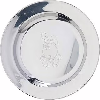 Tramontina 61257235 Prato Infantil em Aço Inox Coelhinho, Prata, 23 cm