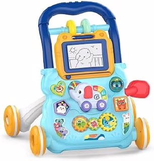 Andador Empurrador Infantil Musical Educativo Azul Yuupi