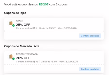 🔥ATÉ 45% OFF, Cupons Mercado Livre Combando