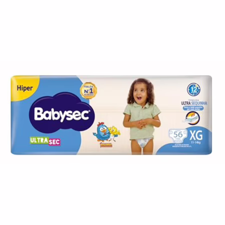 Babysec Fralda Ultrasec Galinha Pintadinha Azul Xg 56 Unidades