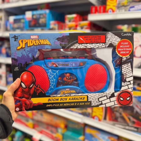 Boombox Karaoke 5871 Infantil Homem Aranha Candide
