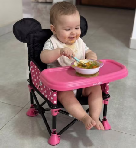 Cadeira de Alimentação Portátil até 15kg Minnie Disney, Multikids