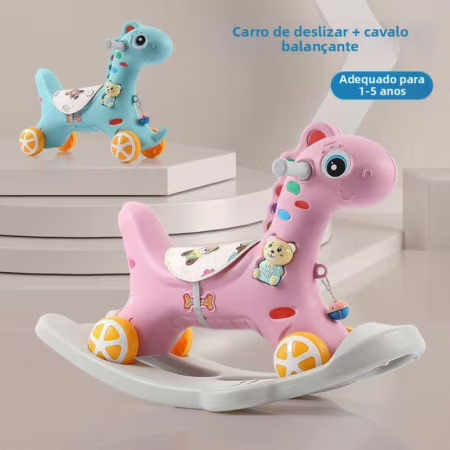 Carrinho de Bebê Cavalinho de Balanço 2 em 1 😍
