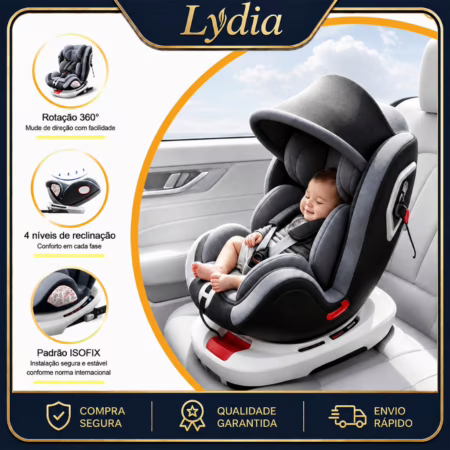 COM ISOFIX, ROTAÇÃO 360° E ESSA QUALIDADE NESSE VALOR?  Tem otimas avaliações