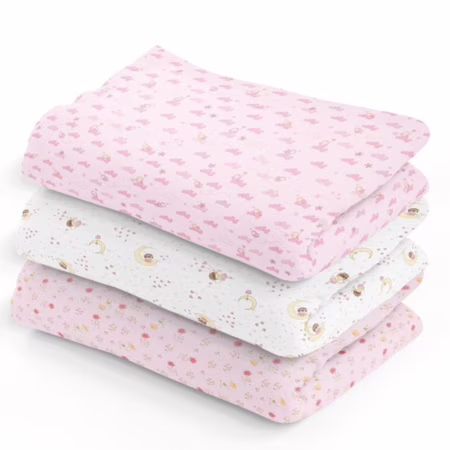 Cueiro Estampado Flanelado Bebê Kit  3 Unidades 80X50CM Papi/Incomfral