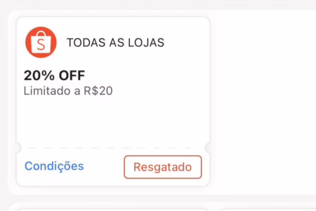 CUPOM 20% NO SITE TODO SHOPEE  🥳