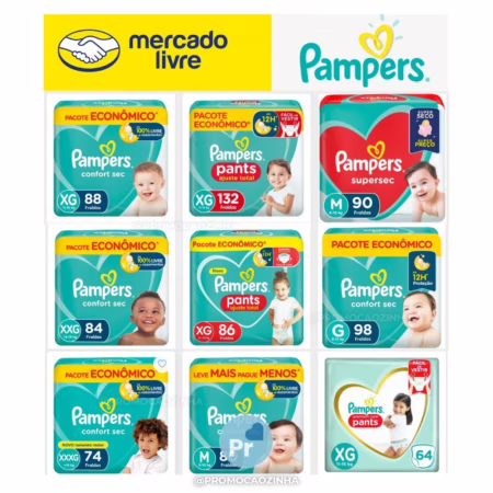Cupom de "15% off em Pampers" em compras acima de 199,90 com limite de 50,00