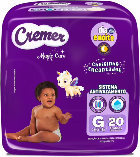 Fralda Cremer Jumbo G 20 Unidades
