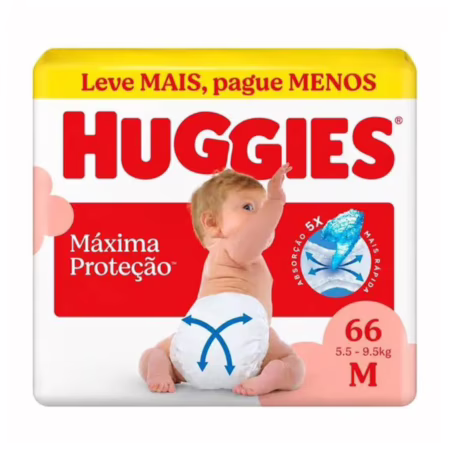 Fralda Descartavel Huggies Maxima Proteção M - 5,5 - 9,5kg