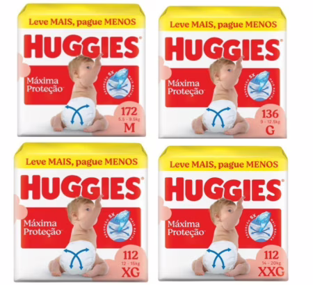 Fralda Huggies Máxima Proteção