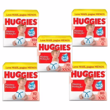 Fralda Huggies Supreme Care tamanhos