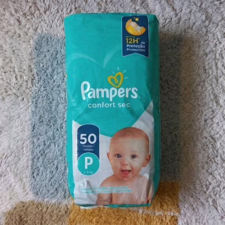 Fralda Pampers Confort Sec P 50 unidades