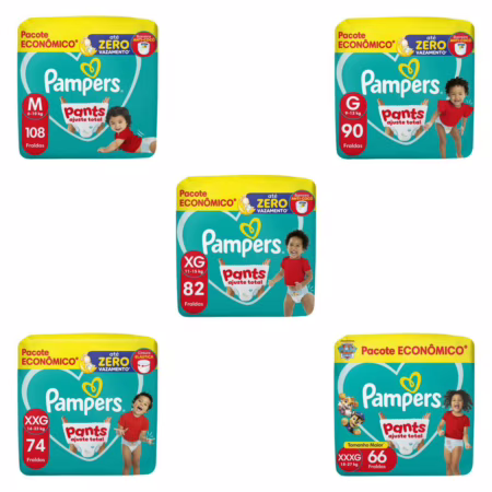 Fralda Pampers Pants Ajuste Total • B