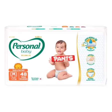 Fralda Personal Baby Pants Premium M 48 Un