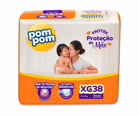 Fralda Pom Pom Protek  XG 38 unidades • A