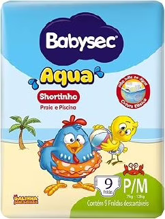 Fraldas Descartáveis Para Água Babysec Aqua P/M
