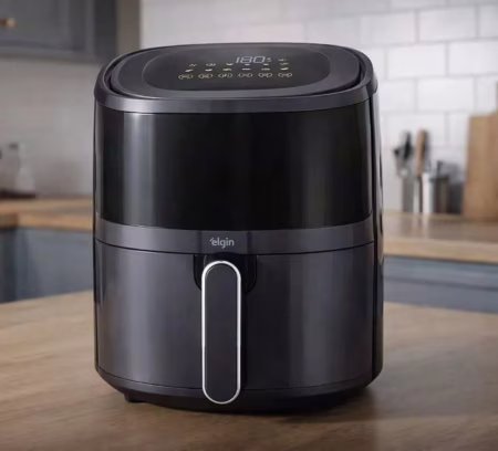 🚨🚨🚨 Fritadeira Elétrica Visio Fry Elgin 5L 1700w Air Fryer Digital Cinza