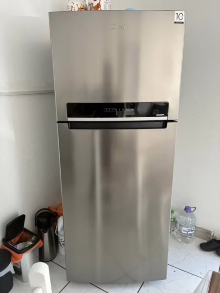 Geladeira Frost Free Duplex 473l Inverter Cor Inox Midea