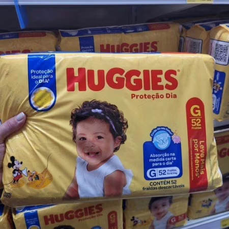 Huggies Fralda Proteção Dia Tam. G - 52 fraldas