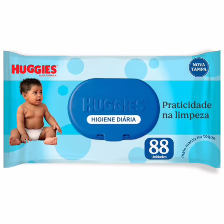 Huggies Lenços Umedecidos Higiene Diária Rendem 2x Mais 88 Un