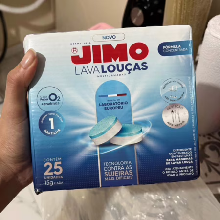 🚨 JIMO Lava Louça Multicamadas Detergente Concentrado para Máquinas de Lavar Louças Desengordurante Mais Brilho e Proteção às Louças 25 pastilhas