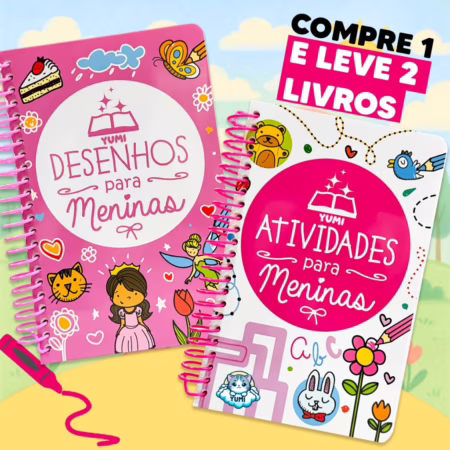 Kit 2 Livros Desenhos e Atividades para Meninas