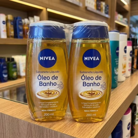 Kit 2 un. Sabonete Líquido Nivea Óleo de Banho 200ml‍